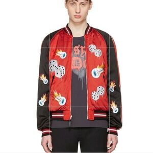 Coach 1941 x Baseman Reversible Tough Luck Souvenir Jacket In Dark Cayenne